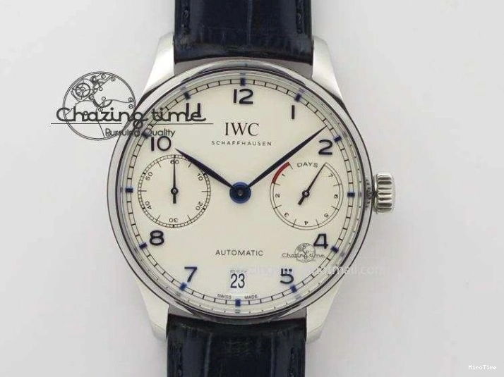 MIROTIME 0331 Unique Portuguese IW3714 Diam ZF V2 1:1 Best Edition Gray Dial On Brown Leather Strap A79350 (Slim Movement) 7250